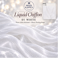 AI-generated illustration of White Liquid Chiffon FAB #24-022; not an actual fabric photograph.