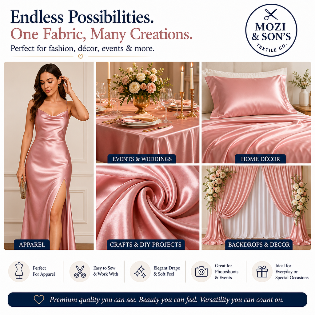 Stretch Charmeuse Satin Fabric