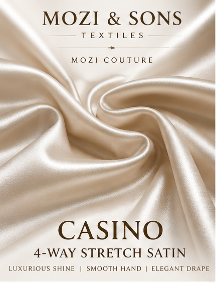 Casino satin Mozi Couture promotional hero image, illustrative