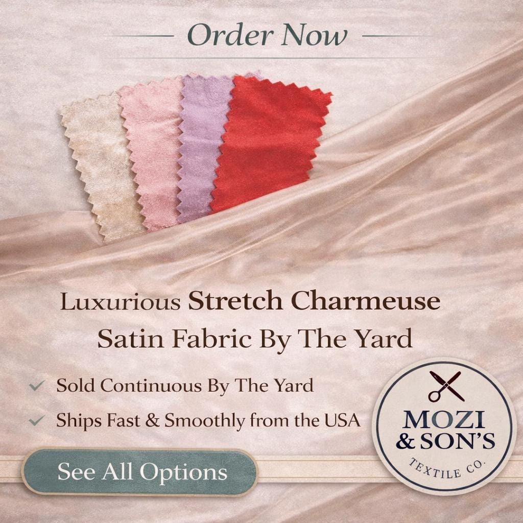 Stretch Charmeuse Satin Fabric