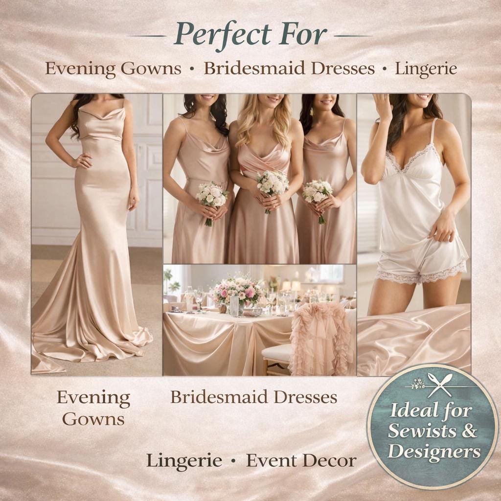 Stretch Charmeuse Satin Fabric