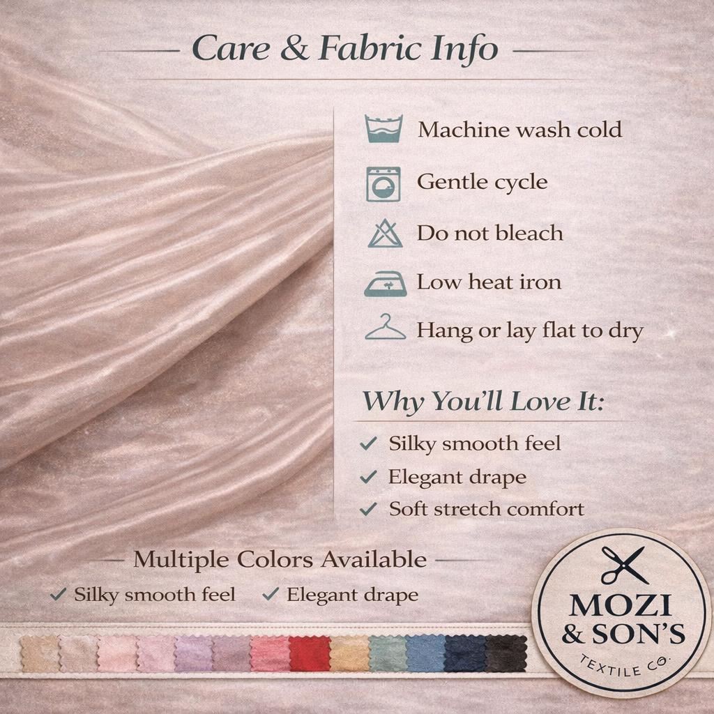 Stretch Charmeuse Satin Fabric