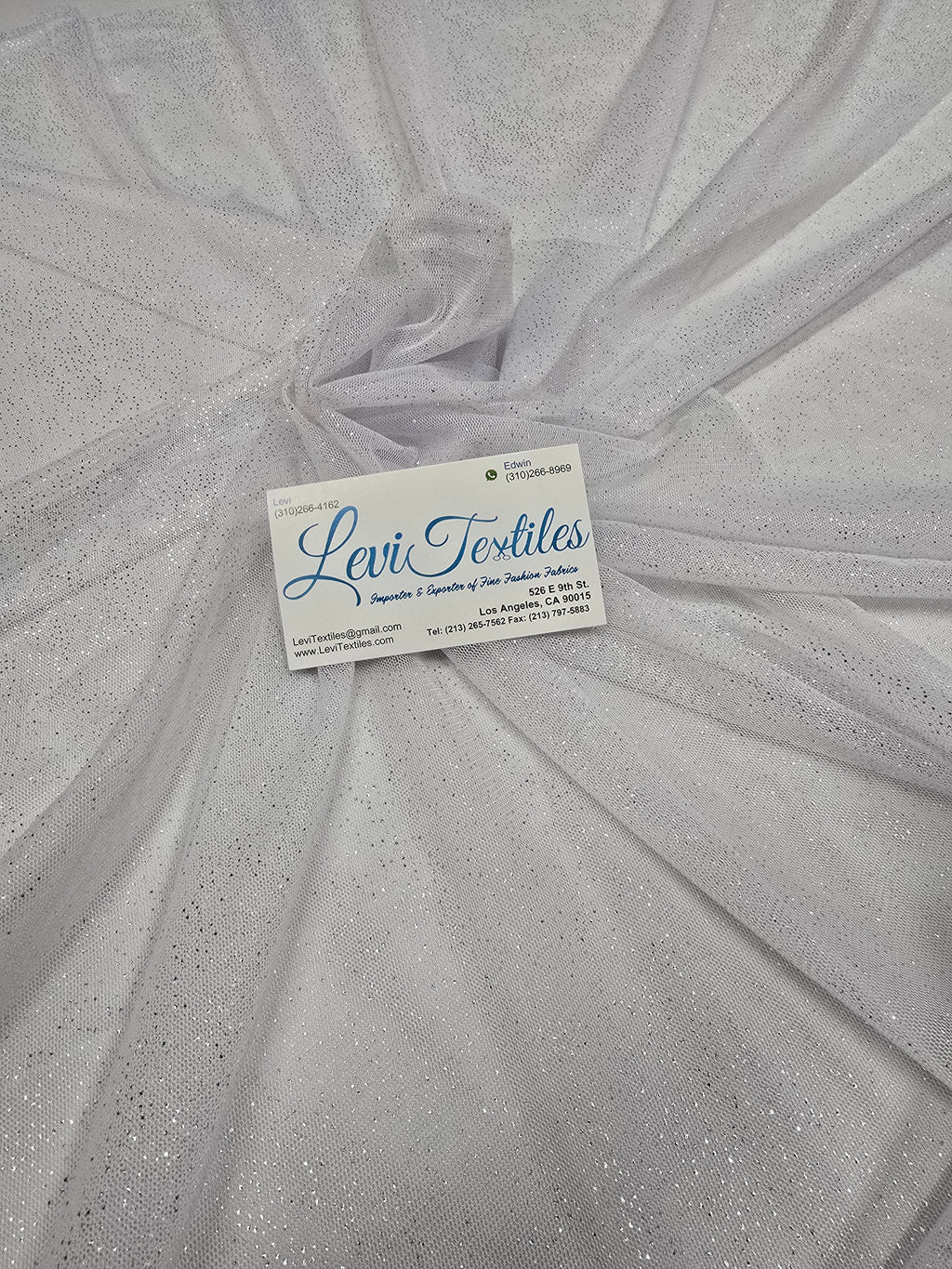 FAB #17-004 foil mesh — White / Silver (mesh / foil)