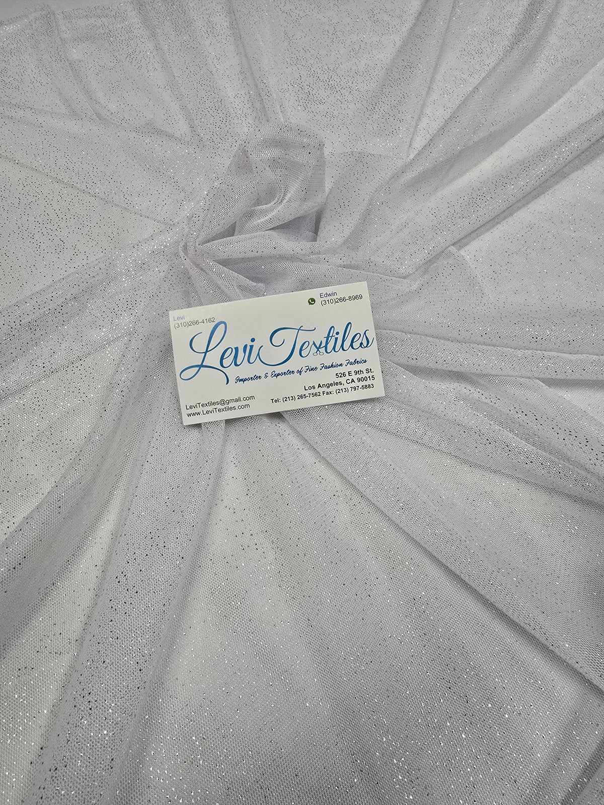 FAB #17-004 foil mesh — White / Silver (mesh / foil)