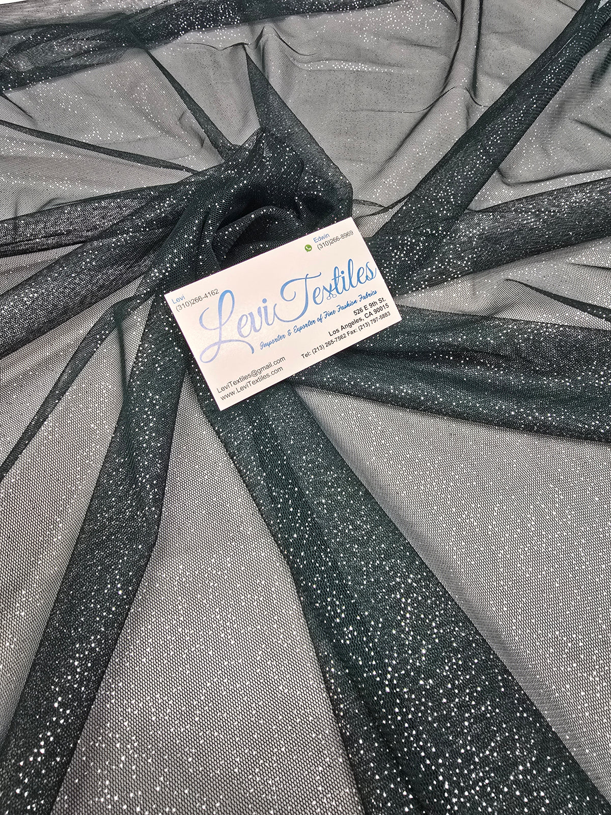 FAB #17-004 foil mesh — Hunter Green / Silver (mesh / foil)