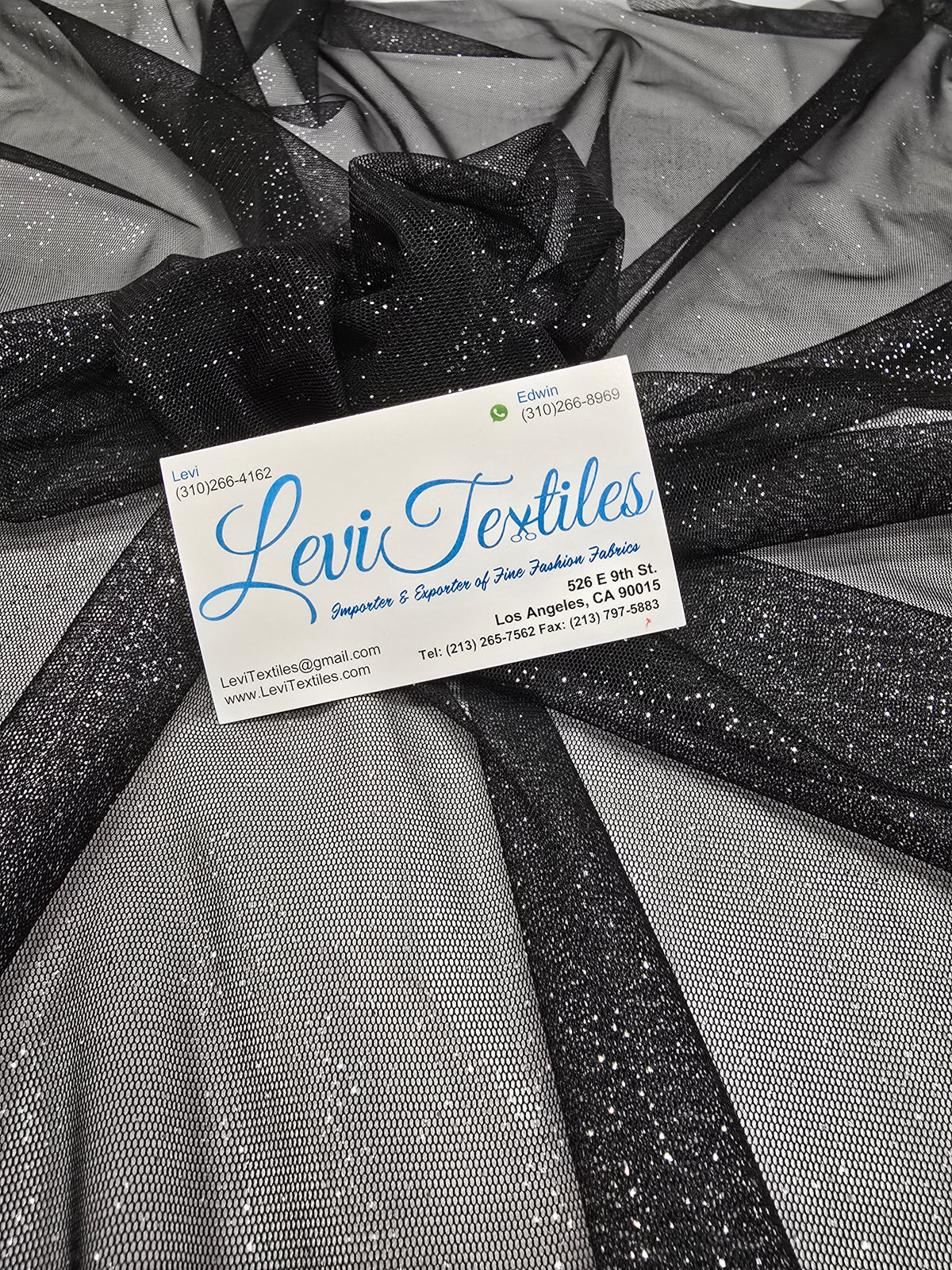 FAB #17-004 foil mesh — Black / Silver (mesh / foil)