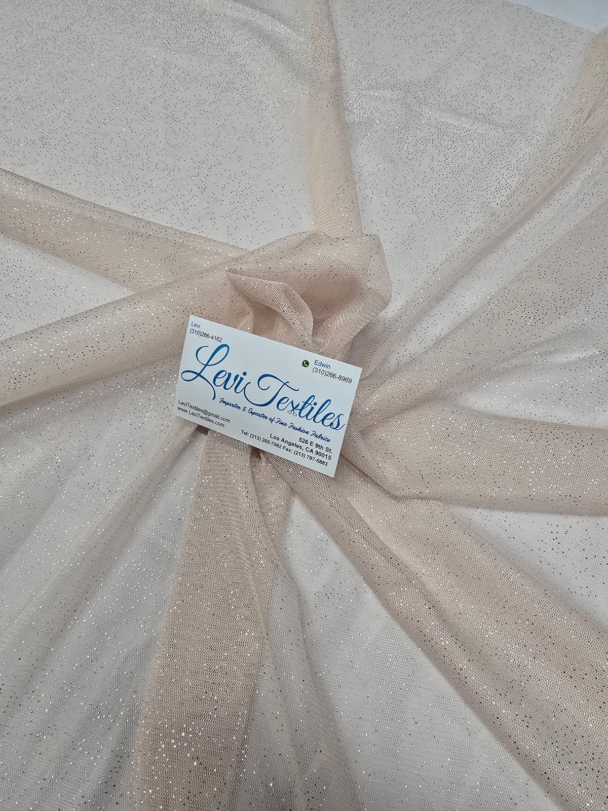 FAB #17-004 foil mesh — Nude / Silver (mesh / foil)