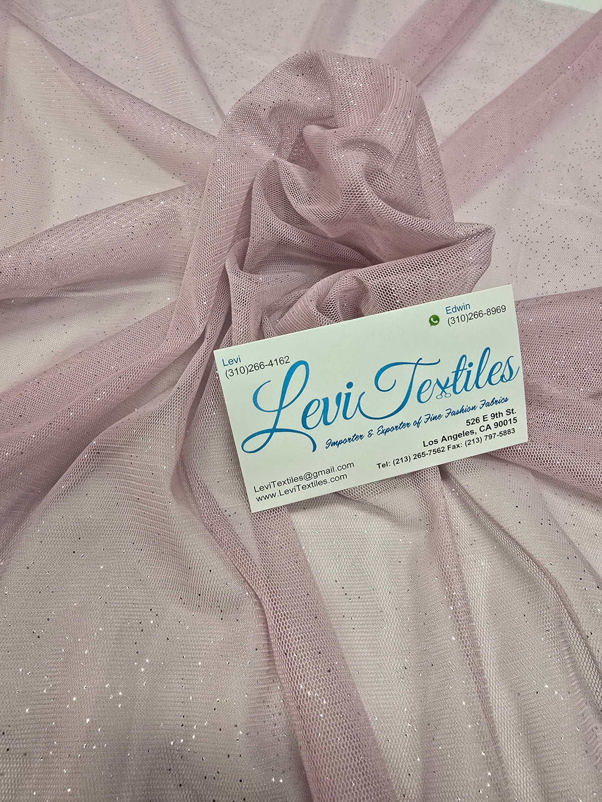 FAB #17-004 foil mesh — Dusty Pink / Silver (mesh / foil)