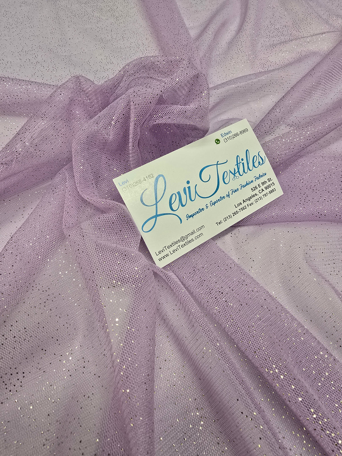 FAB #17-004 foil mesh — Lavender / Gold (mesh / foil)