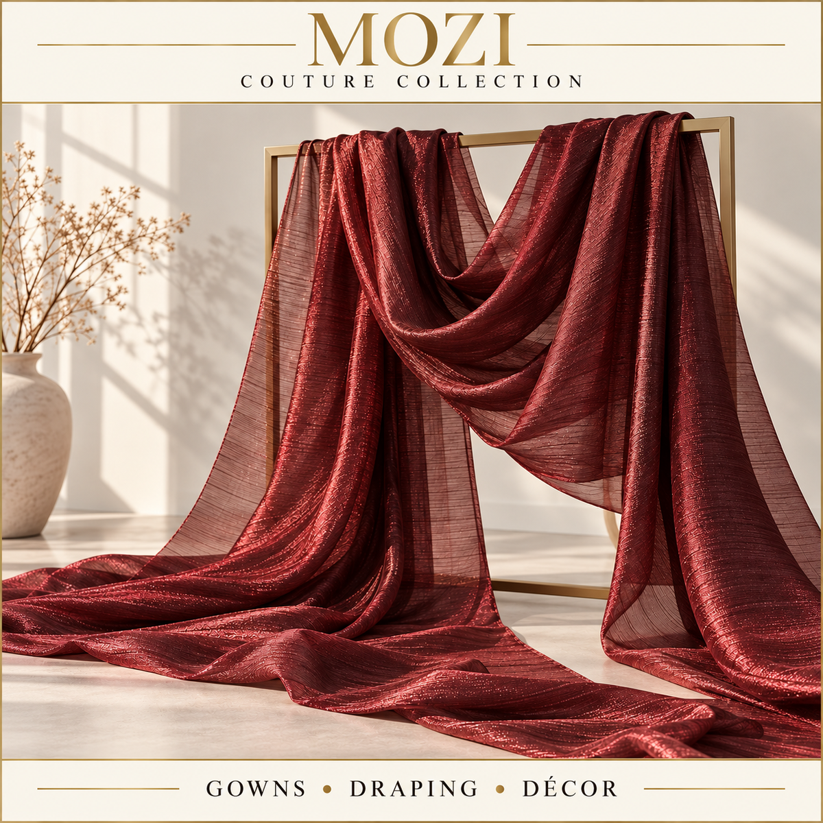 Mozi Shimmer Chiffon FAB #26-033 — Uses