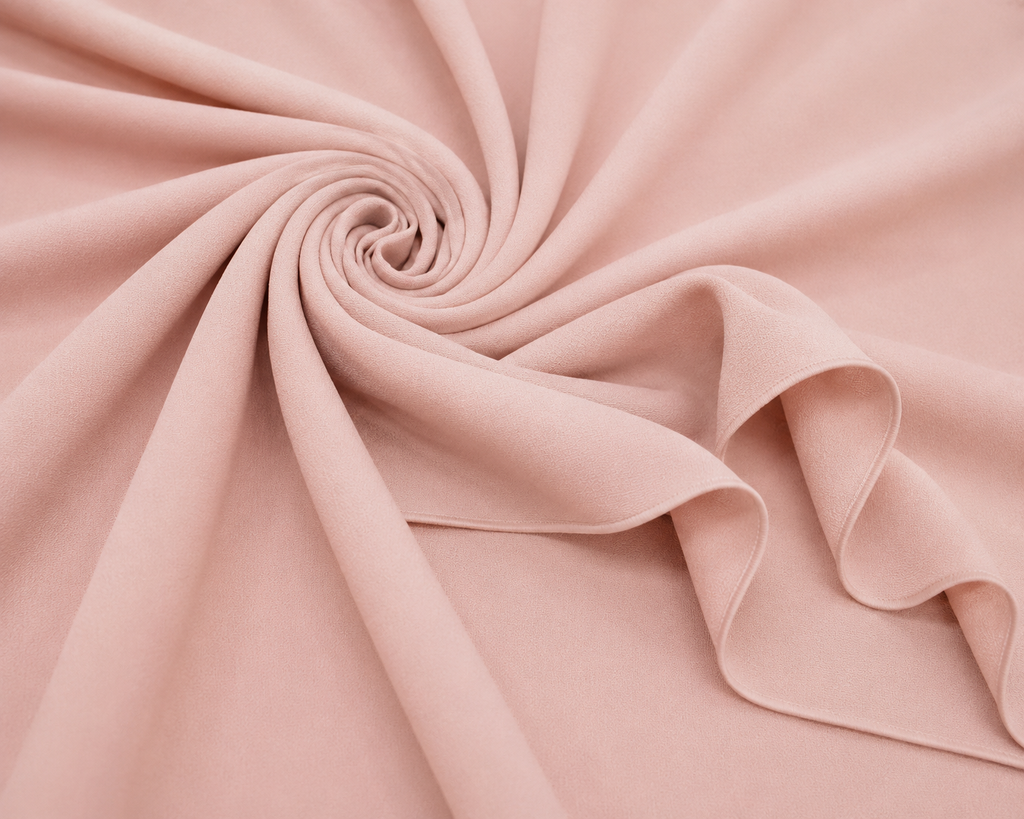 Stretch Chiffon — Blush | AI-generated illustration, not a photo of actual fabric; see photographed #8015 swatch card