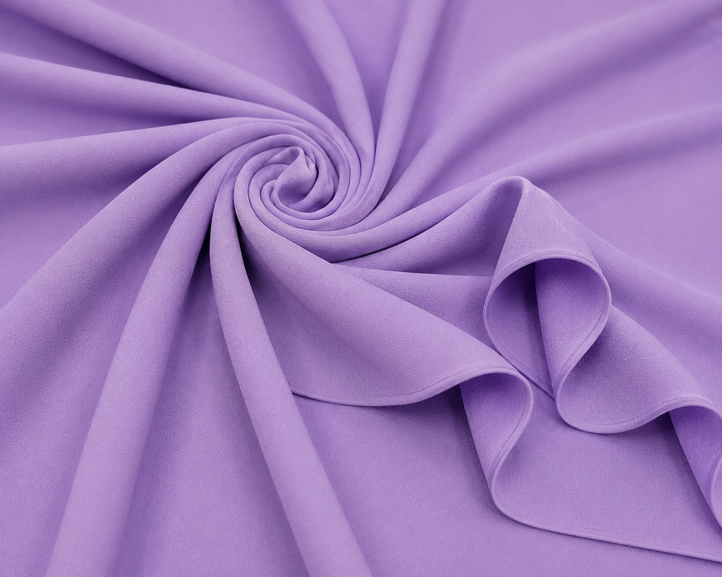 Stretch Chiffon — Lavender | AI-generated illustration, not a photo of actual fabric; see photographed #8015 swatch card