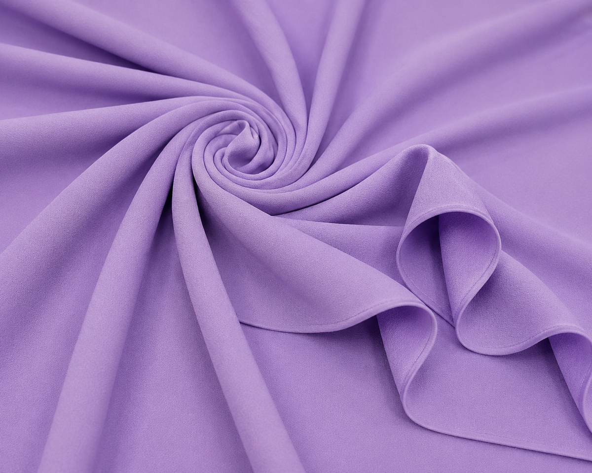 Stretch Chiffon — Lavender | AI-generated illustration, not a photo of actual fabric; see photographed #8015 swatch card