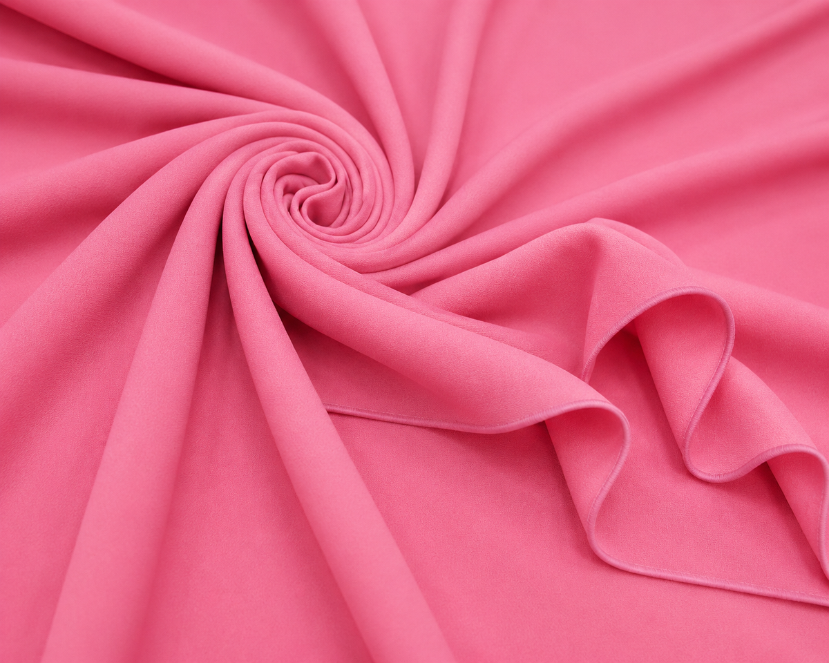 Stretch Chiffon — Pink | AI-generated illustration, not a photo of actual fabric; see photographed #8015 swatch card